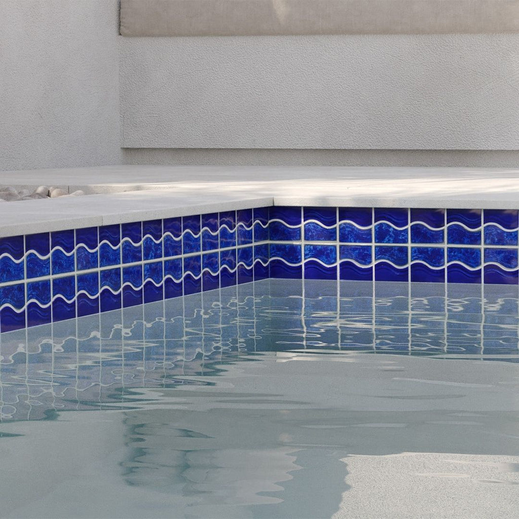 POWPLWS252PT Aquatica Lake Blue, Mosaic - Porcelain Pool Tile