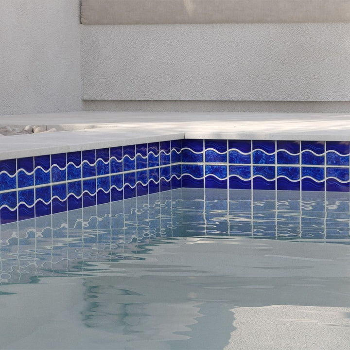 POWPLWS252PT Aquatica Lake Blue, Mosaic - Porcelain Pool Tile