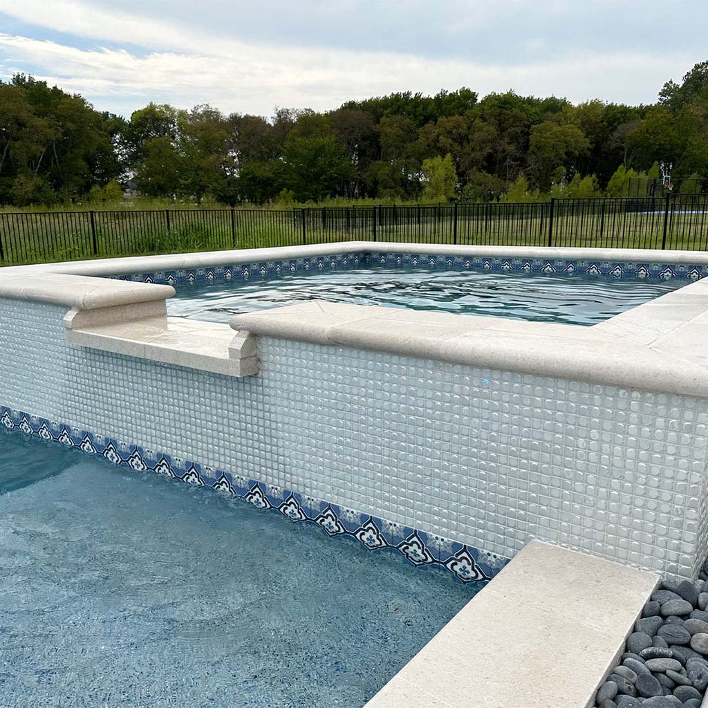 White Iridescent, 1" x 1" | AURA WHITE | Vidrepur Mosaic Glass Tile