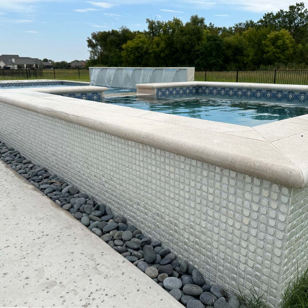 White Iridescent, 1" x 1" | AURA WHITE | Vidrepur Mosaic Glass Tile