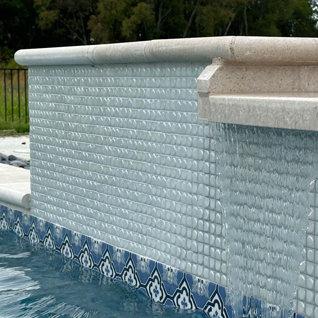 White Iridescent, 1" x 1" | AURA WHITE | Vidrepur Mosaic Glass Tile