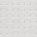 White and Gray, Basketweave Mosaic - Porcelain Tile