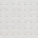 White and Gray, Basketweave Mosaic - Porcelain Tile