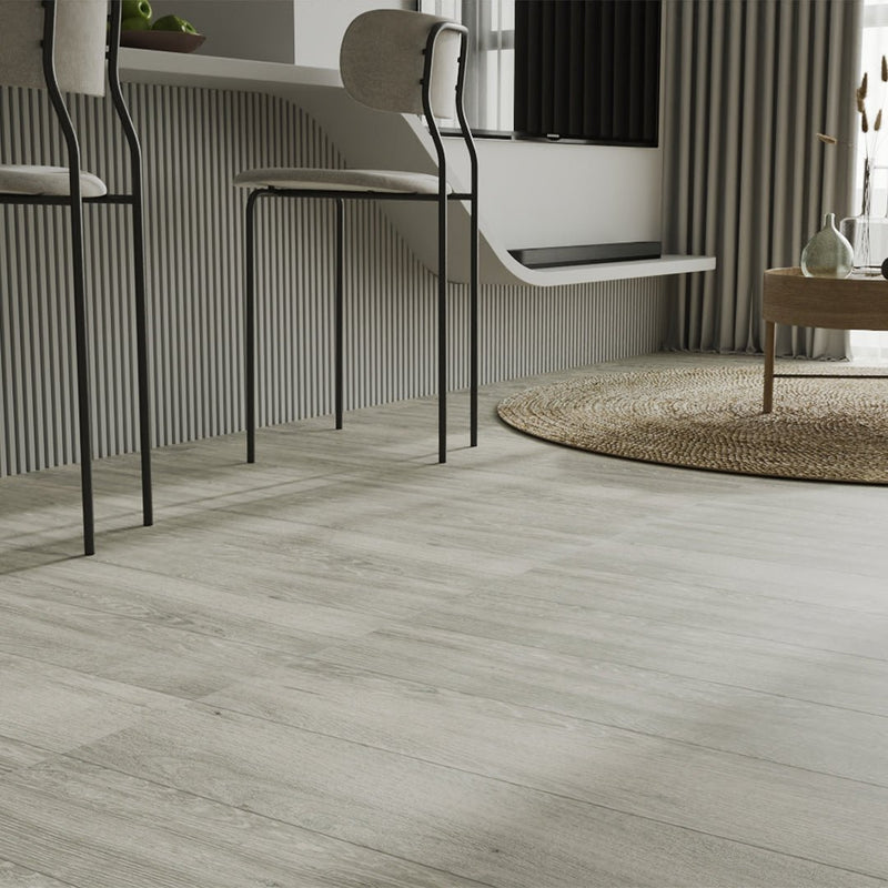 Agra Fort Gris, 8" x 48" | Porcelain Wood-Look Floor Tile
