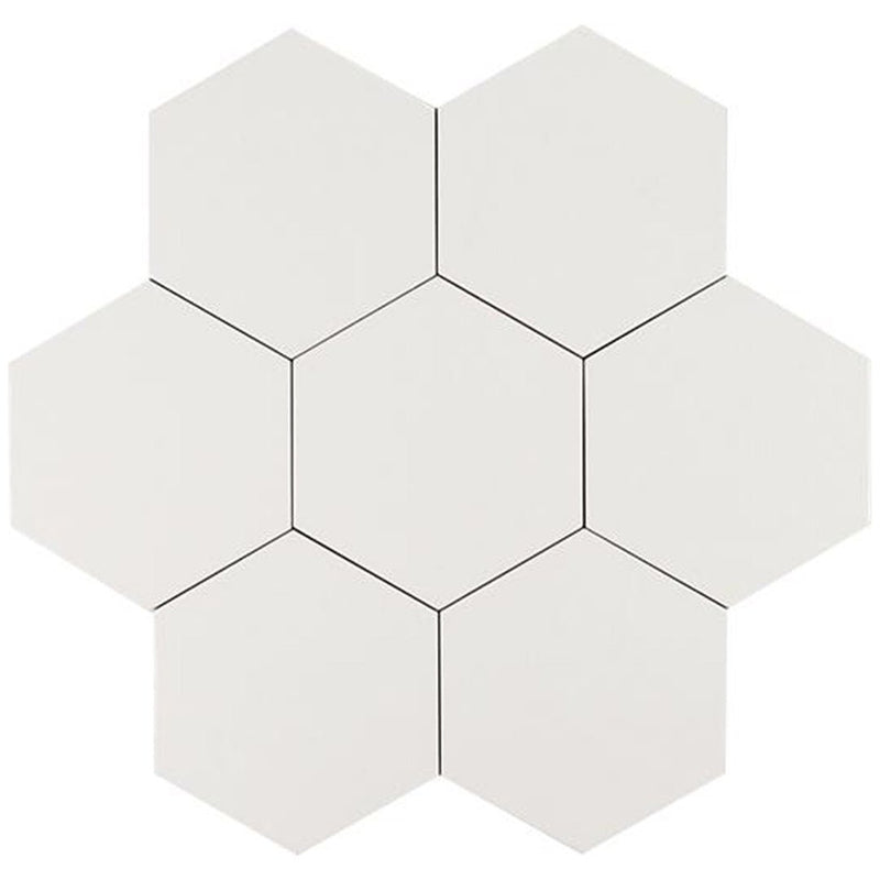 Albatross Cream Hexagon Ceramic Tile