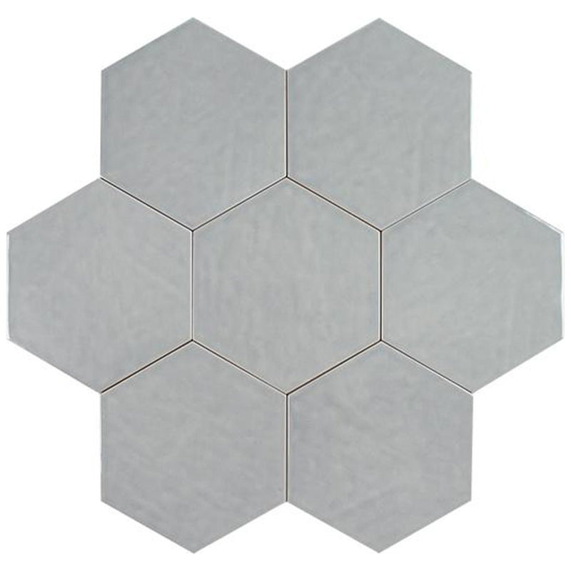 Albatross Gray Hexagon Ceramic Tile