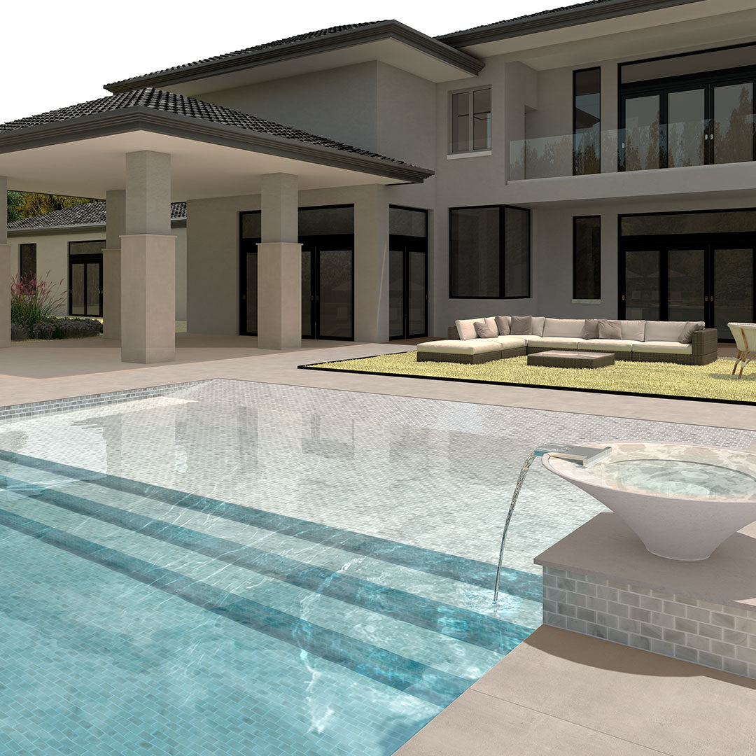 Glass, Porcelain, and Mosaic Swimming Pool Tile – AquaBlu Mosaics