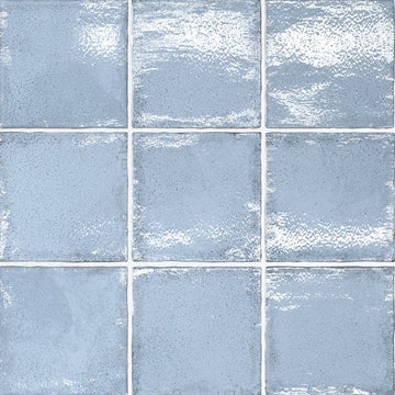 Altea Ash Blue, 4" x 4" Ceramic Tile | Zellige-Look Tile