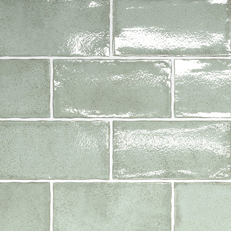 Altea Matcha, 3" x 6" Ceramic Tile | Zellige-Look Tile