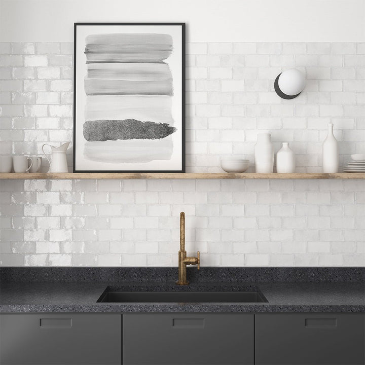 Altea White, 3" x 6" Ceramic Tile | Zellige-Look Tile