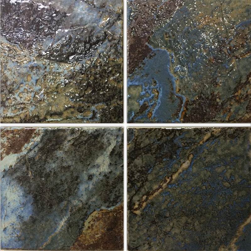 Amethyst, 6" x 6" Porcelain Tile | YOMBA-5 | Fujiwa Pool Tile