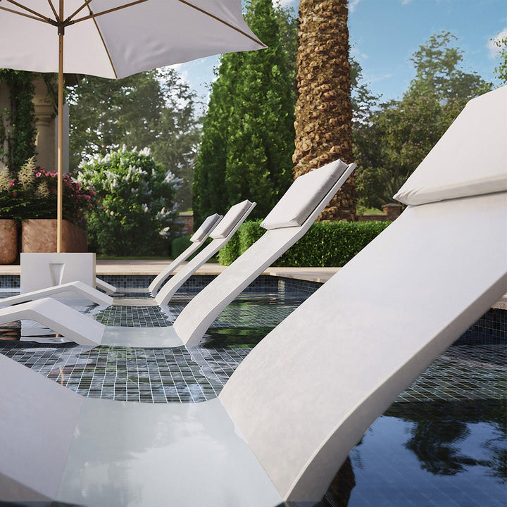 Angle Chaise Lounger | Luxury Concrete Pool & Patio Lounge Chair