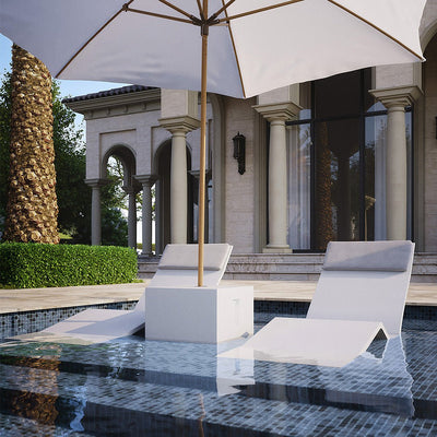 Angle Chaise Lounger | Luxury Concrete Pool & Patio Lounge Chair