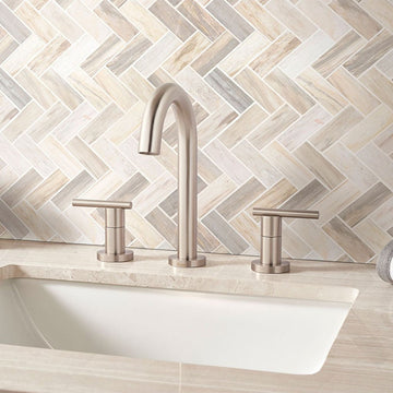 Agora Herringbone Stone Tile | Stone Kitchen and Bath Tile by MSI