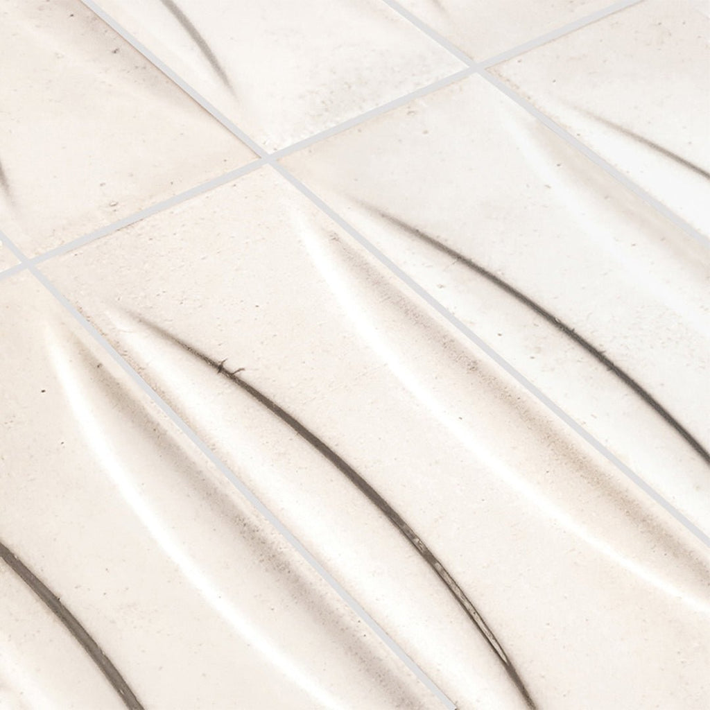 Antique White Relief, 3" x 12" Porcelain Tile | Artistry in Mosaics
