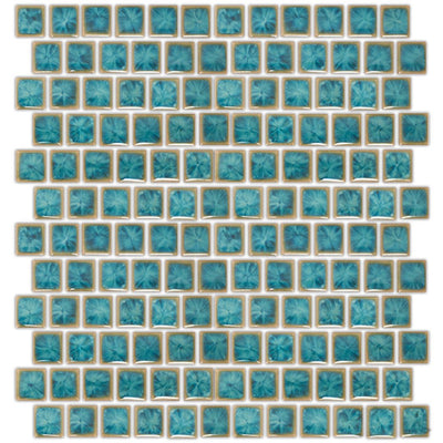 Aqua Marine, 1" x 1" | TNT-033 | Fujiwa Porcelain Pool Tile