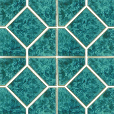 Aquamarine, 6" x 6" Deco | TITAN-663 | Fujiwa Porcelain Pool Tile