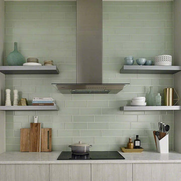 Arctic Ice, 4" x 12" Glass Tile | Kitchen and Bath Tile by MSI