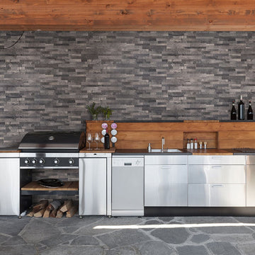 Ardesia Black, 6" x 24" Porcelain Ledger Tile | NARDBLK6X24 | MSI