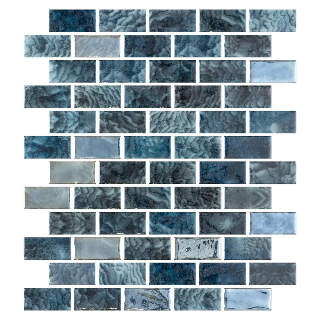 Arrecife Grey, 1" x 2" | ONIVANGARRGRY2 | Aquatica Glass Tile