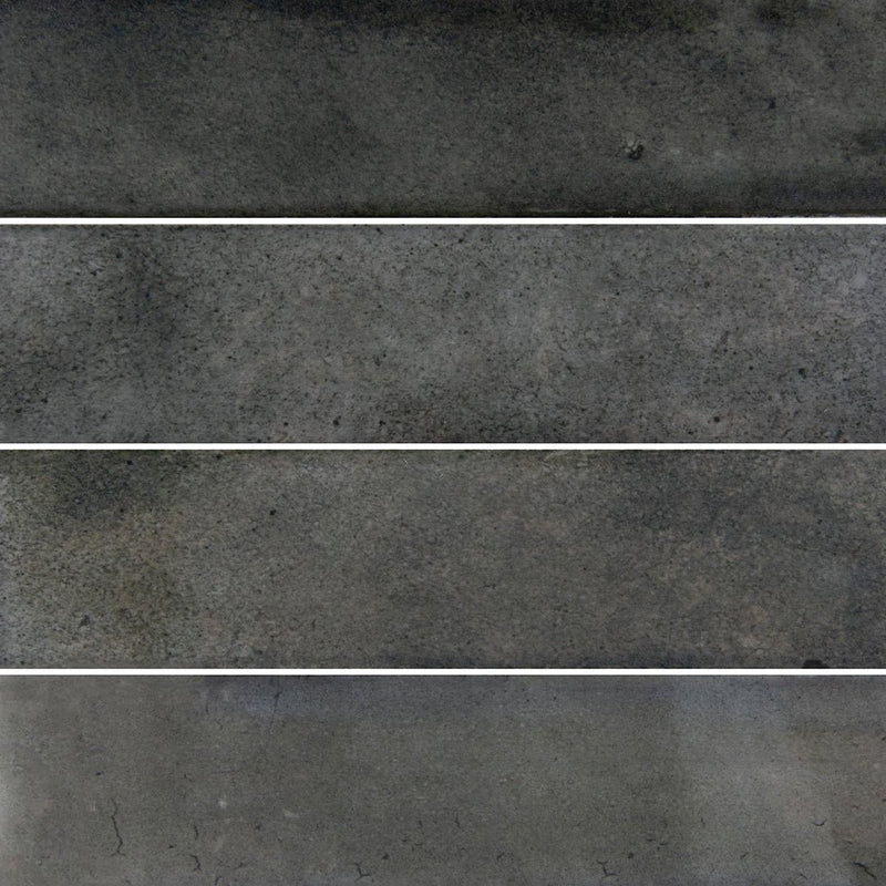 Ash Black Field, 3" x 12" Porcelain Tile | Artistry in Mosaics