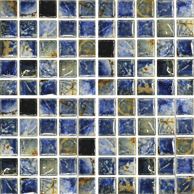 EROS-102 - Autumn, 1-1/8" x 1-1/8" - Porcelain Pool Tile - Fujiwa