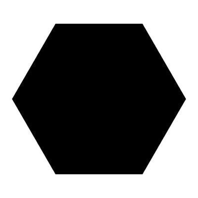Basic Black, Hexagon Porcelain Tile | Floor & Wall Tile by IWT Tesoro
