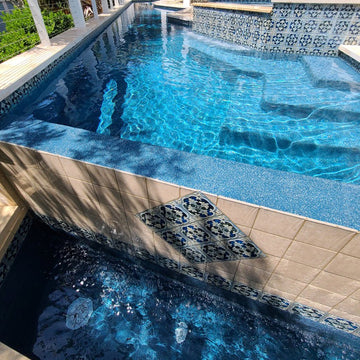 Beige, 6" x 6" Tile | SAIDISTBEIGE6 | Tesoro Porcelain Pool Tile