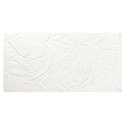 Bellagio White Lecco Deco, 24" x 48" Ceramic Tile | 3D Wall Tile 