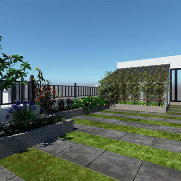 Beton Anthracite, 24" x 24" | 2CM Porcelain Pool Paver by MSI 