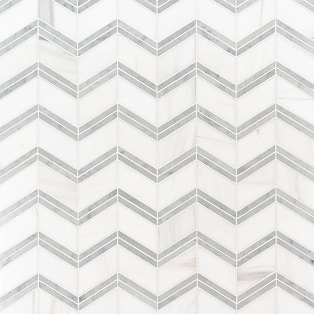 Bianco Dolomite Chevron | Natural Stone Tile for Kitchen and Bath