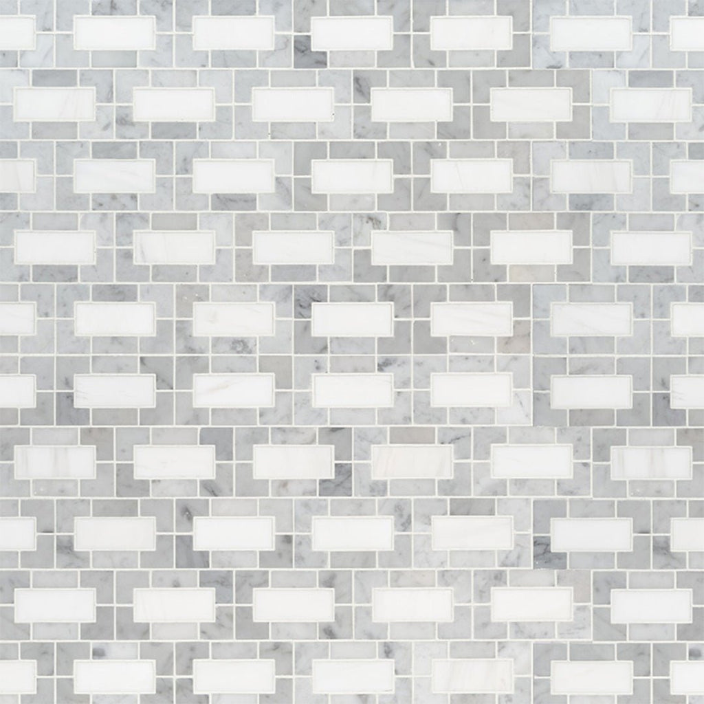 Bianco Dolomite Lynx Mosaic | Stone Tile by MSI