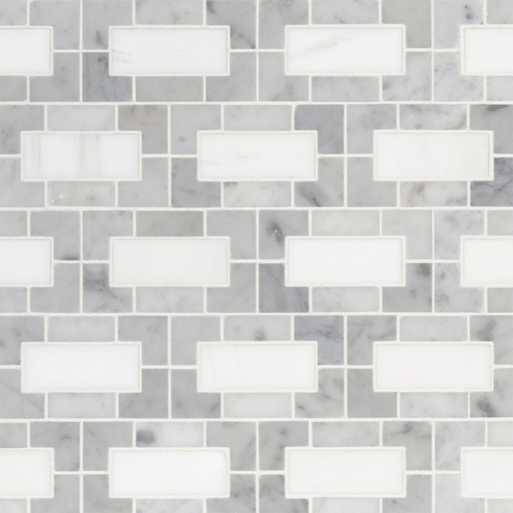 Bianco Dolomite Lynx Mosaic | Stone Tile by MSI