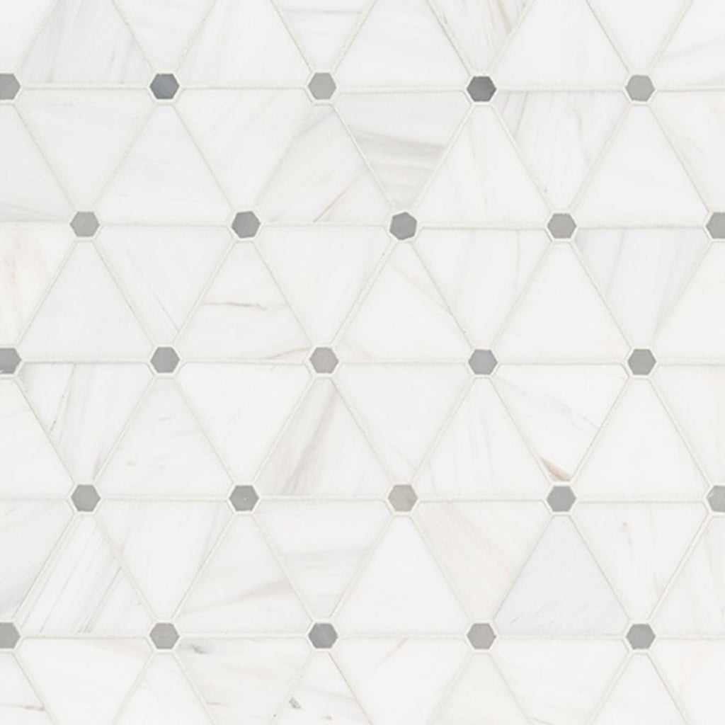 Bianco Dolomite Pinwheel | Natural Stone Tile for Kitchen and Bath