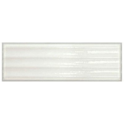 Bianco Fluted Glossy, 4" x 12" Porcelain Tile | Floor & Wall Tile