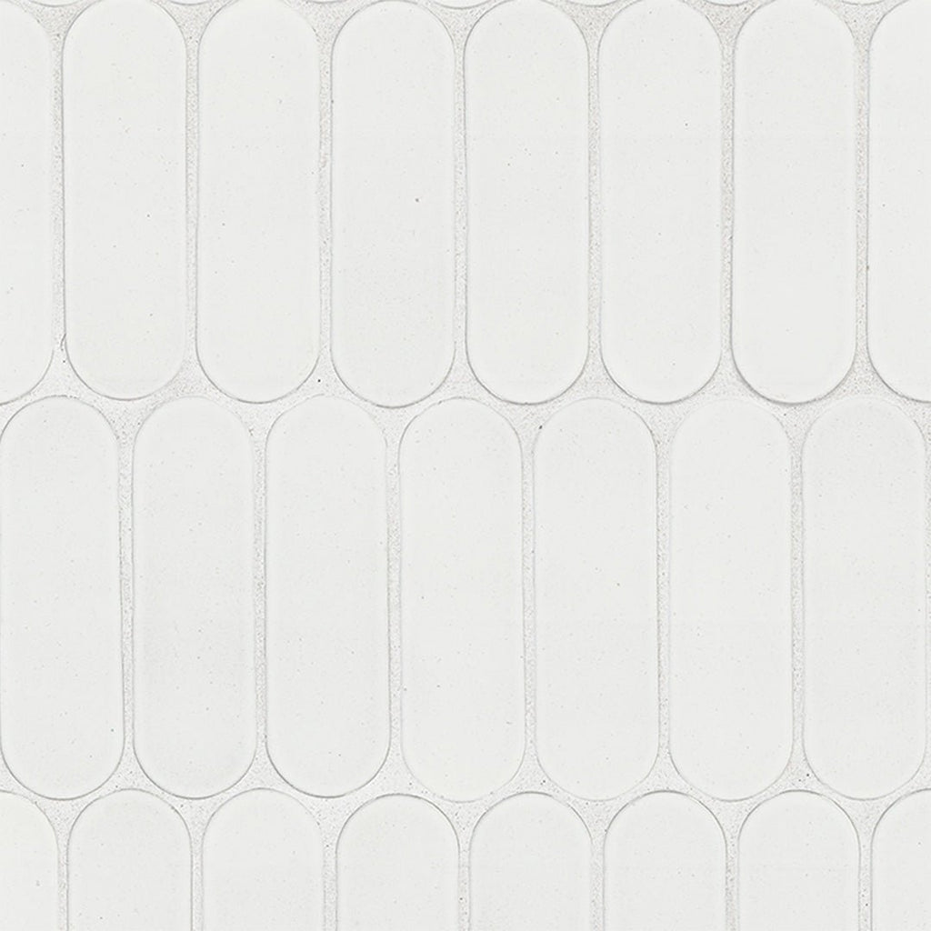 Bianco Glossy Ellipse Glass Tile | Bathroom & Kitchen Backsplash Tile