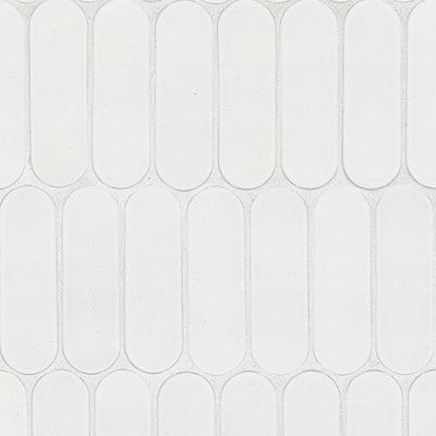 Bianco Glossy Ellipse Glass Tile | Bathroom & Kitchen Backsplash Tile