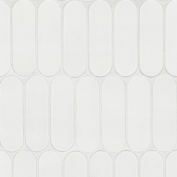 Bianco Glossy Ellipse Glass Tile | Bathroom & Kitchen Backsplash Tile