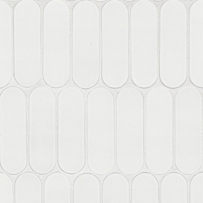 Bianco Glossy Ellipse Glass Tile | Bathroom & Kitchen Backsplash Tile