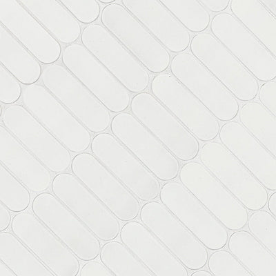 Bianco Glossy Ellipse Glass Tile | Bathroom & Kitchen Backsplash Tile