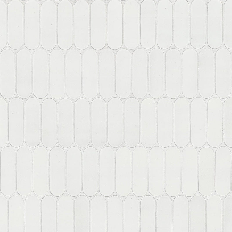 Bianco Glossy Ellipse Glass Tile | Bathroom & Kitchen Backsplash Tile