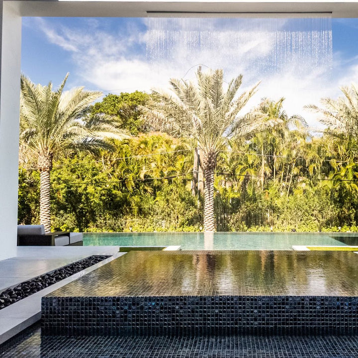 Black Iridescent, 1" x 1" | AURA BLACK | Vidrepur Mosaic Glass Tile