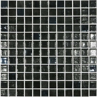 Black Sapphire Blend, 1" x 1" Glass Tile | Mosaic Tile by Vidrepur