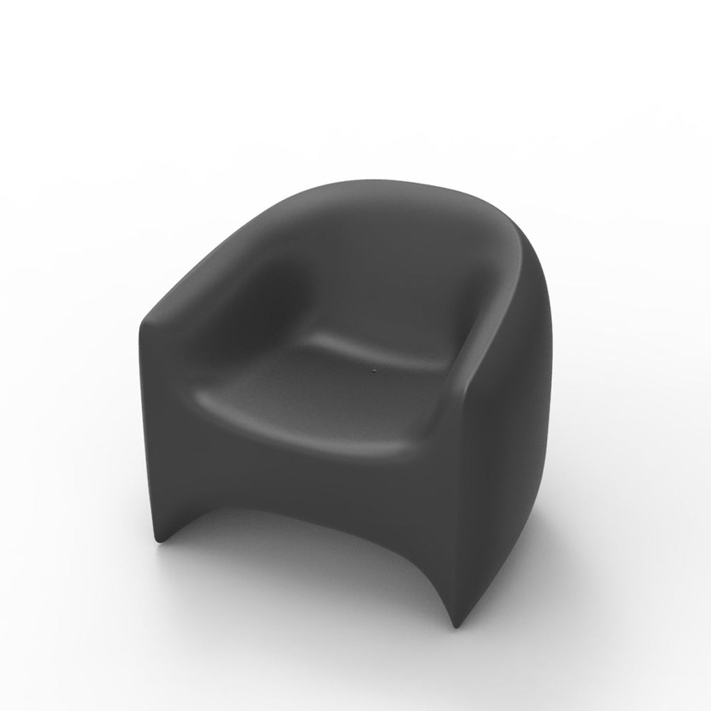 Blow Patio Lounge Chair by Vondom | Modern Outdoor Furniture - Anthracite