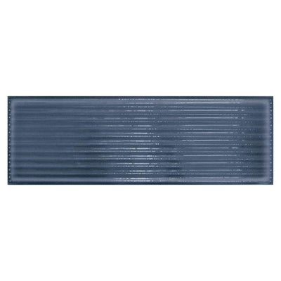 Blu Groove, 4" x 12" Porcelain Tile | Floor & Wall Tile by IWT