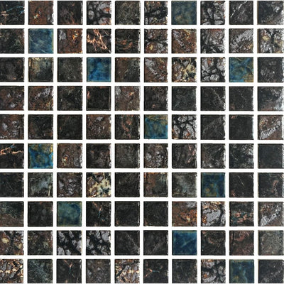 Bronze Blend, 1-1/8" x 1-1/8" | SAGA-134 | Fujiwa Porcelain Pool Tile