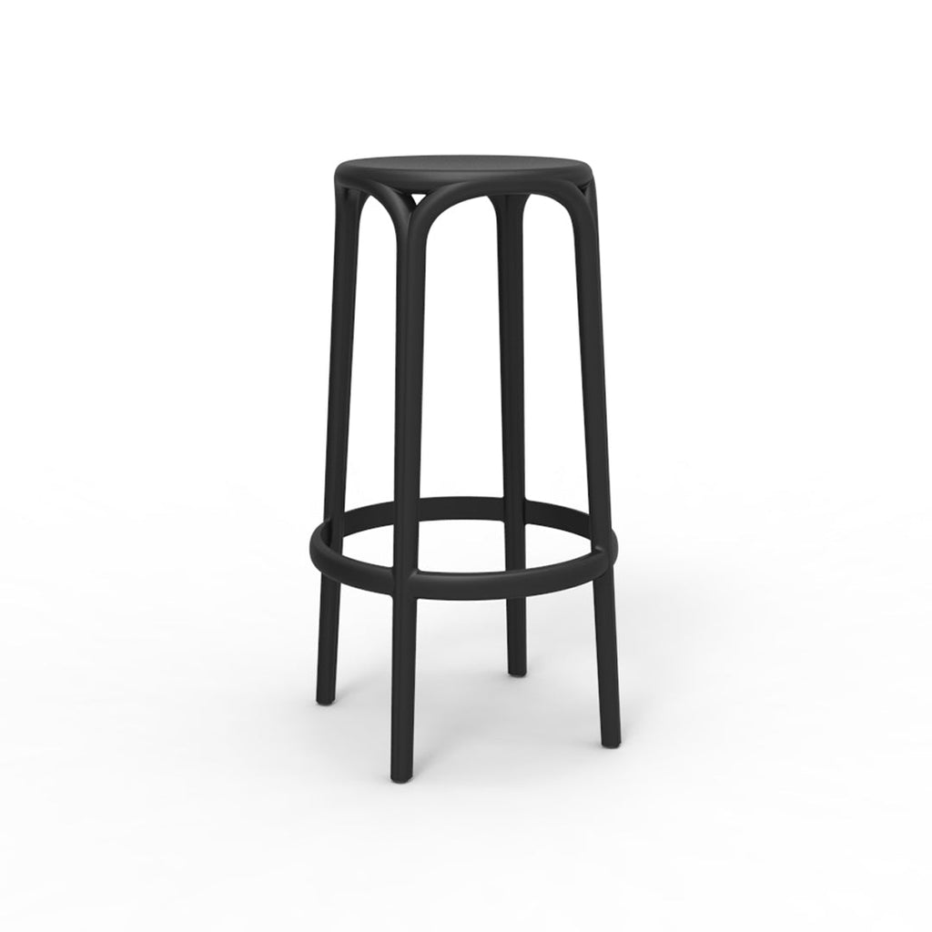 Brooklyn Bar Stool | Modern Patio Furniture by Vondom - Black