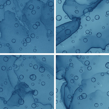 Bubbles Blue, 6" x 6" Porcelain Pool Tile | ESTBUBBBLUE6 | Pool Tile