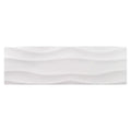 Buteo White Glossy Surge Deco, 5" x 16" - Ceramic Tile