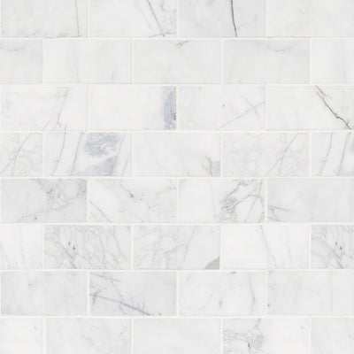 Calacatta Cressa White Subway, 3" x 6" | Subway Tile for Interiors